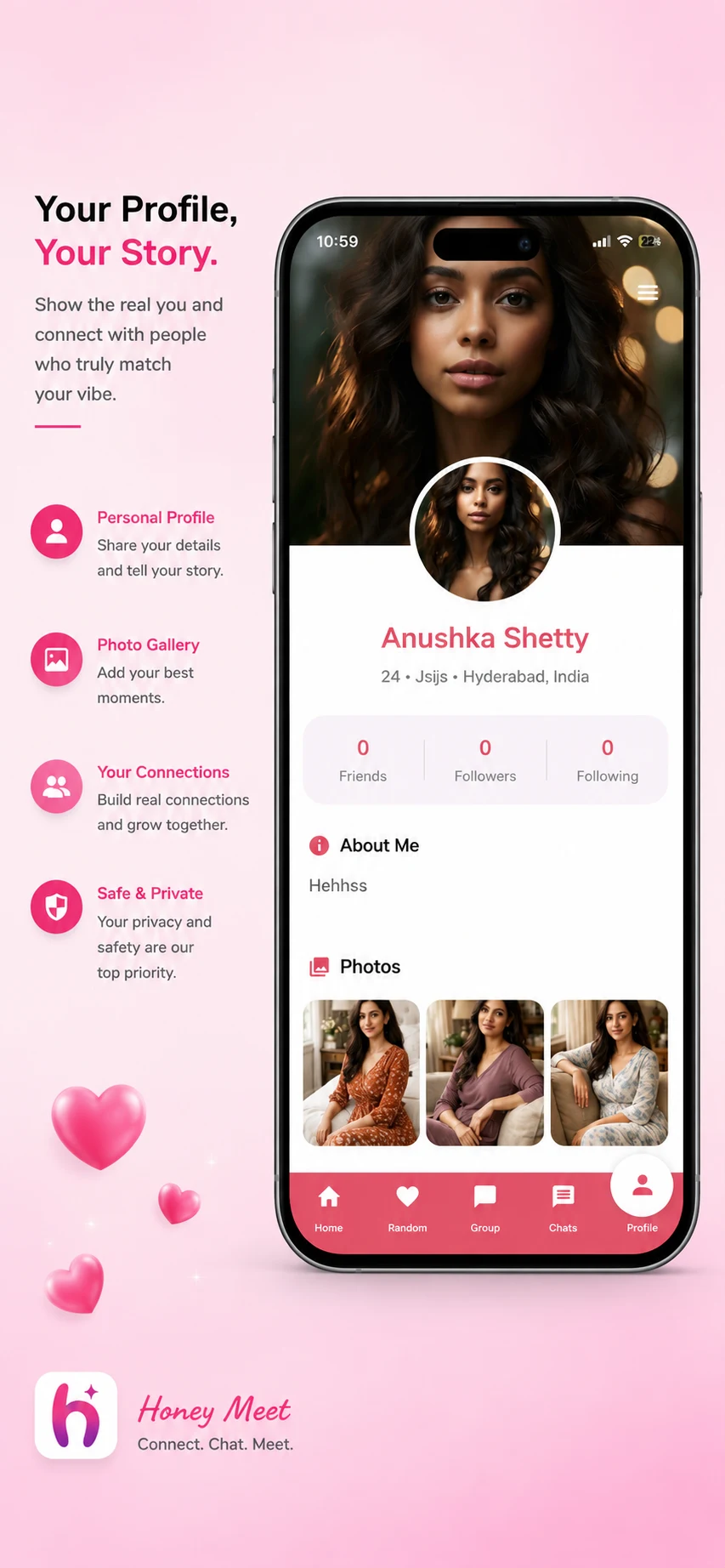 Honey Meet: Talk. Chat. Meet screenshot