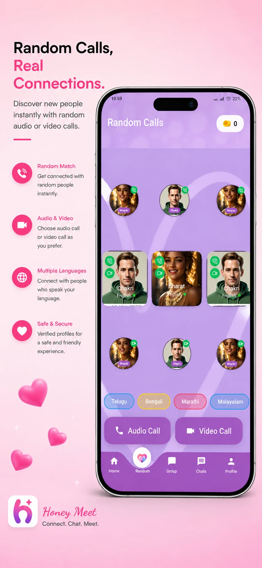Honey Meet: Talk. Chat. Meet screenshot