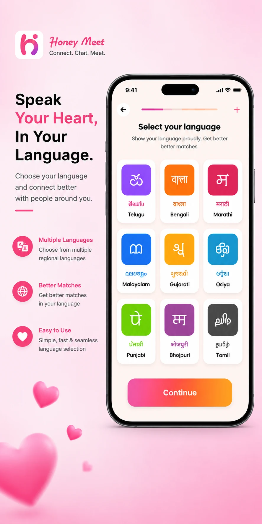 Honey Meet: Talk. Chat. Meet screenshot