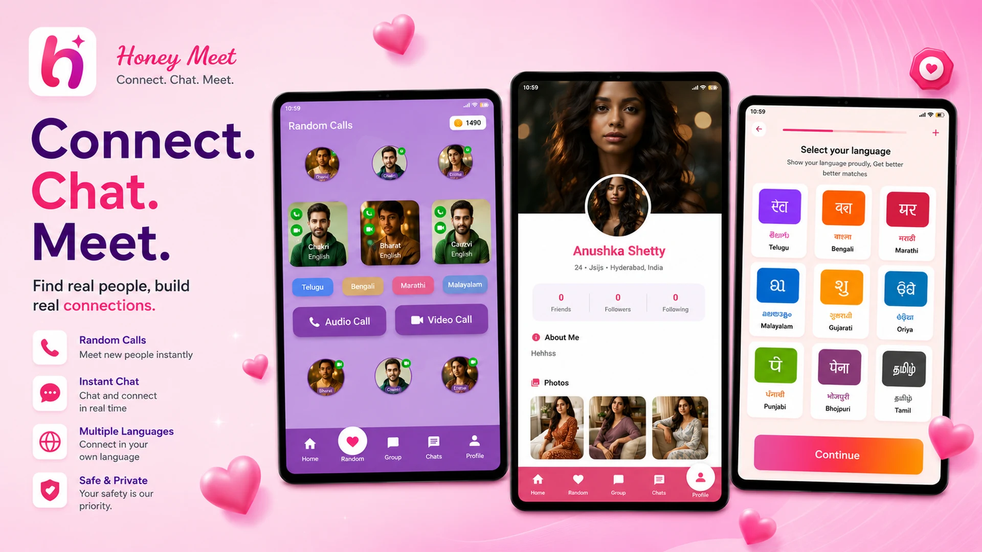Honey Meet: Talk. Chat. Meet screenshot